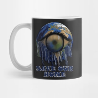 Earth Save Our Planet Graphic Abstract Art Gifts, Environmental Quote SAVE OUR HOME Mug